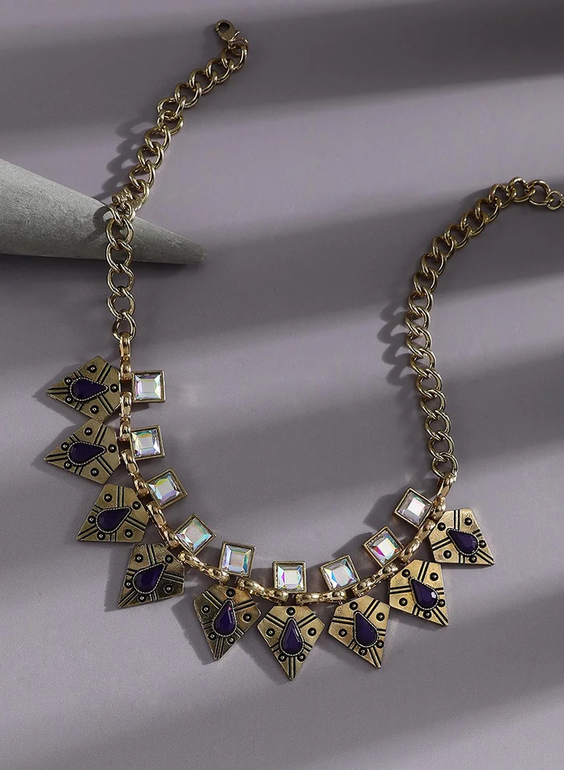 SOHI Designer Statement Stone Artificial Necklace Jewellery