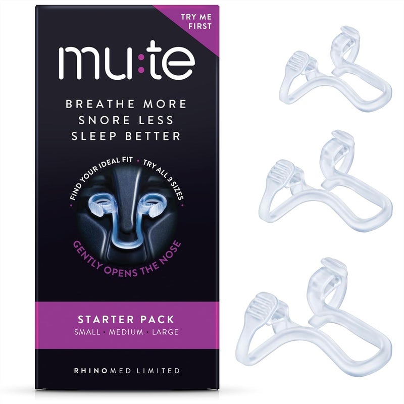 رينومد موسع الأنف Mute من لتقليل الشخير - حل مساعد مضاد للشخير يحسن تدفق الهواء، فتحة أنف مريحة - Image 1
