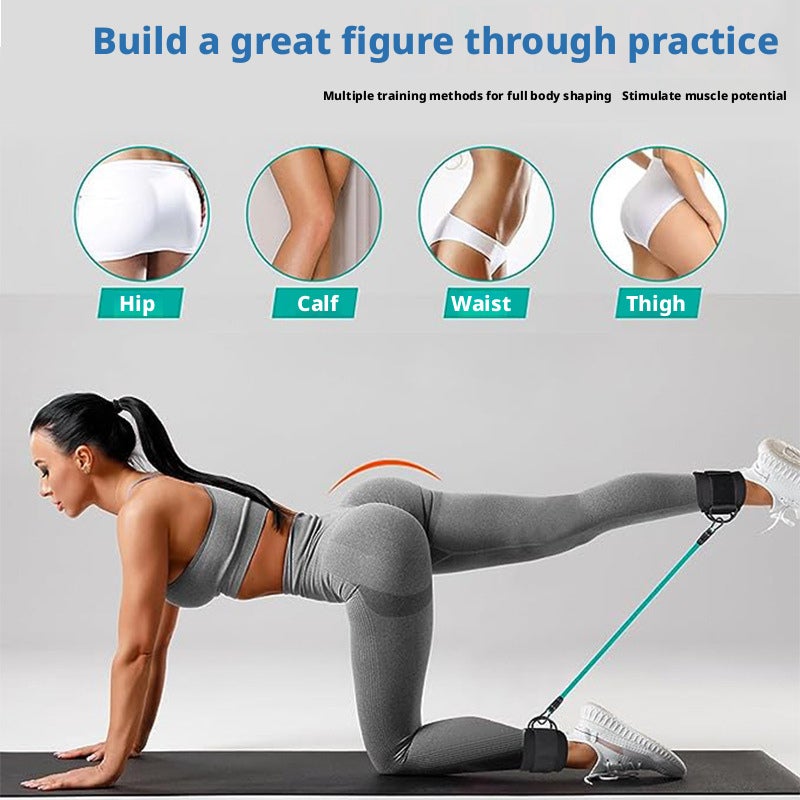 Leg Resistance Bands with Ankle Straps, TPE, 3 Tubes - Image 2