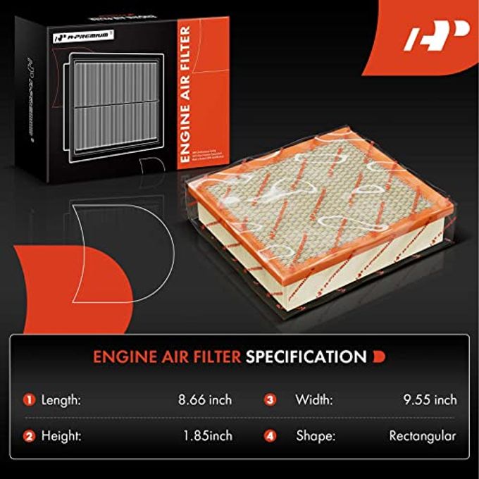 A-Premium 2-PC Engine Air Filter Compatible with Lexus ES350 & Toyota Avalon, Camry, Highlander, RAV4, 2018-2022, Flexible Panel, Replace# 17801-F0060 - Image 5