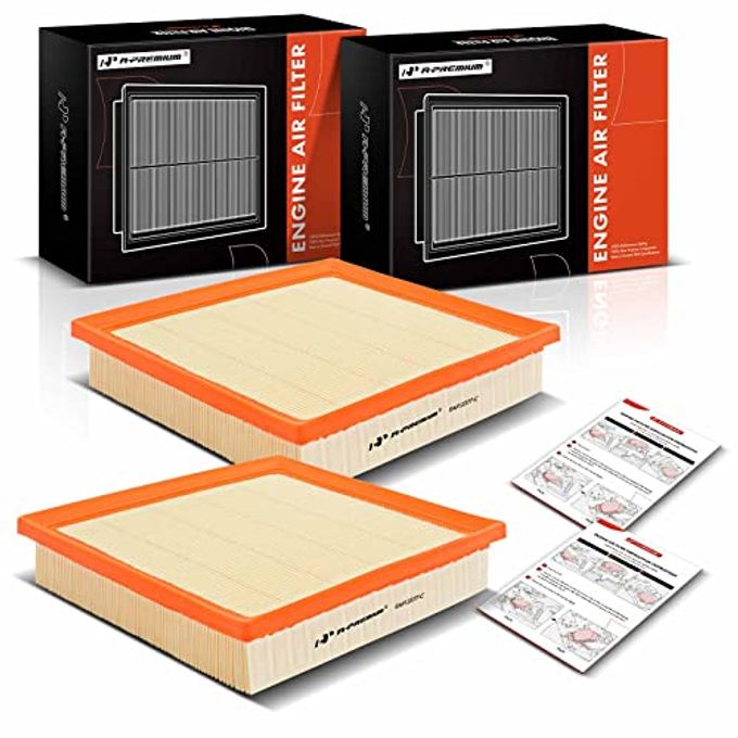 A-Premium 2-PC Engine Air Filter Compatible with Lexus ES350 & Toyota Avalon, Camry, Highlander, RAV4, 2018-2022, Flexible Panel, Replace# 17801-F0060 - Image 1
