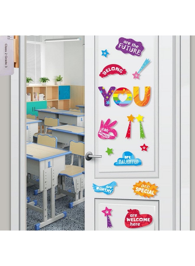 Qpout 34Pcs Classroom Bulletin Board Signs Welcome Back To School Classrooms Decorations Positive Affirmations Stickers Set School Office Home Teacher Wall Door Decor Supplies - Image 4