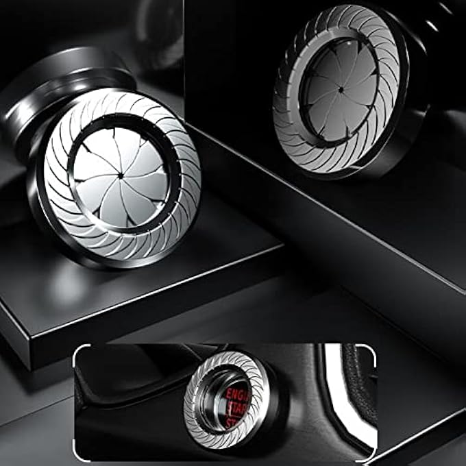 SWIUKPHE غطاء زر بدء تشغيل السيارة غطاء حماية زر بدء تشغيل محرك السيارة غطاء زر بدء التشغيل الدوار غطاء زر بدء تشغيل السيارة بمفتاح واحد ملحقات واقية - Image 4