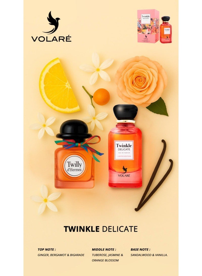 VOLARE Twinkle Delicate Eau De Parfum for Women - 100ml  (Inspired by Twilly de Hermes with pepper)‏ - Image 4