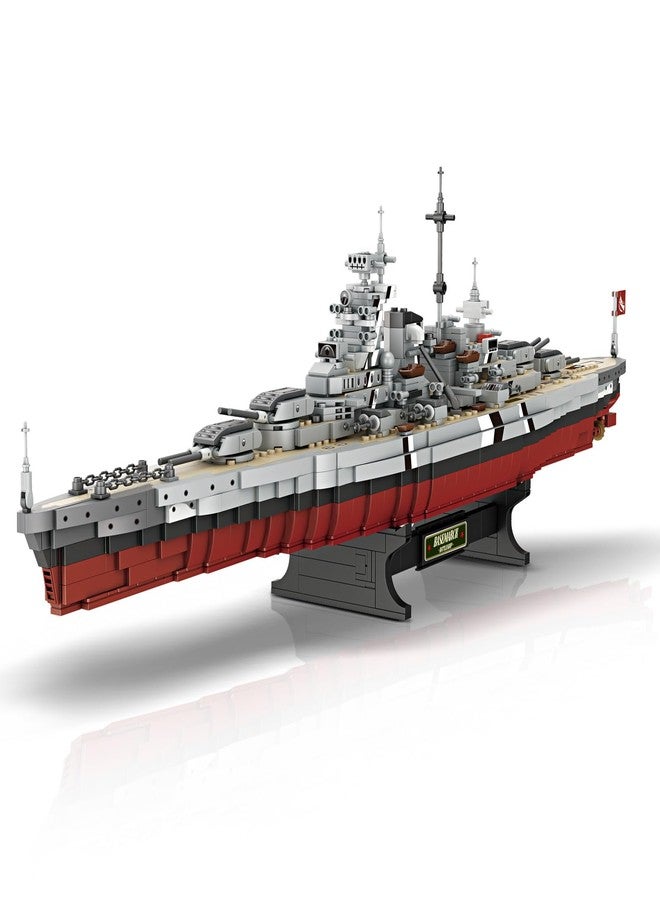Brihappen Bismarck Battleship Building Kits for Adult Men Boys (2081Pieces) - Large Military World-Class Bismarck Battleship Model for Home Office Collection, Birthday Gifts for Building Blocks Lover - Image 1