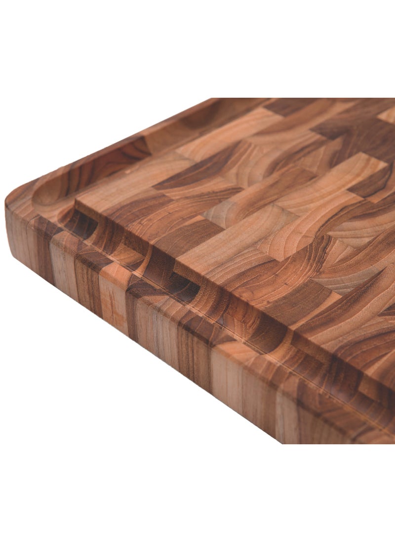 TRAMONTINA - Since 1911,Made in Brazil- 45x35cm Rectangular Cutting Board in Inverted Teak Wood with Mineral Oil Finish - Image 1
