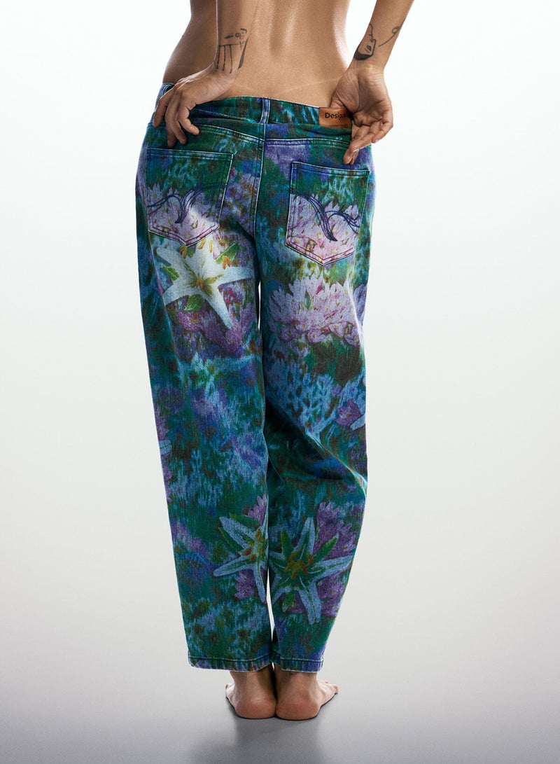 DESIGUAL Baggy-Cut Trousers With Embossed Logo On The Front Pocket - Image 2