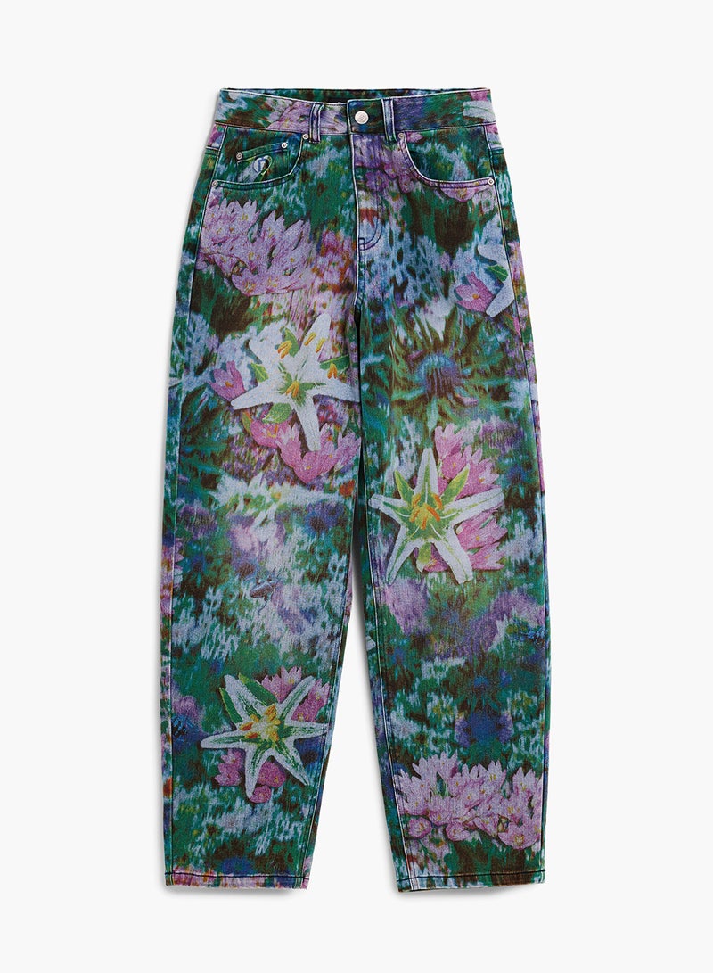 DESIGUAL Baggy-Cut Trousers With Embossed Logo On The Front Pocket - Image 3