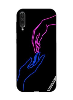 Protective Case Cover For Samsung Galaxy A50/A50s Hands In Neon Lights Design Multicolour