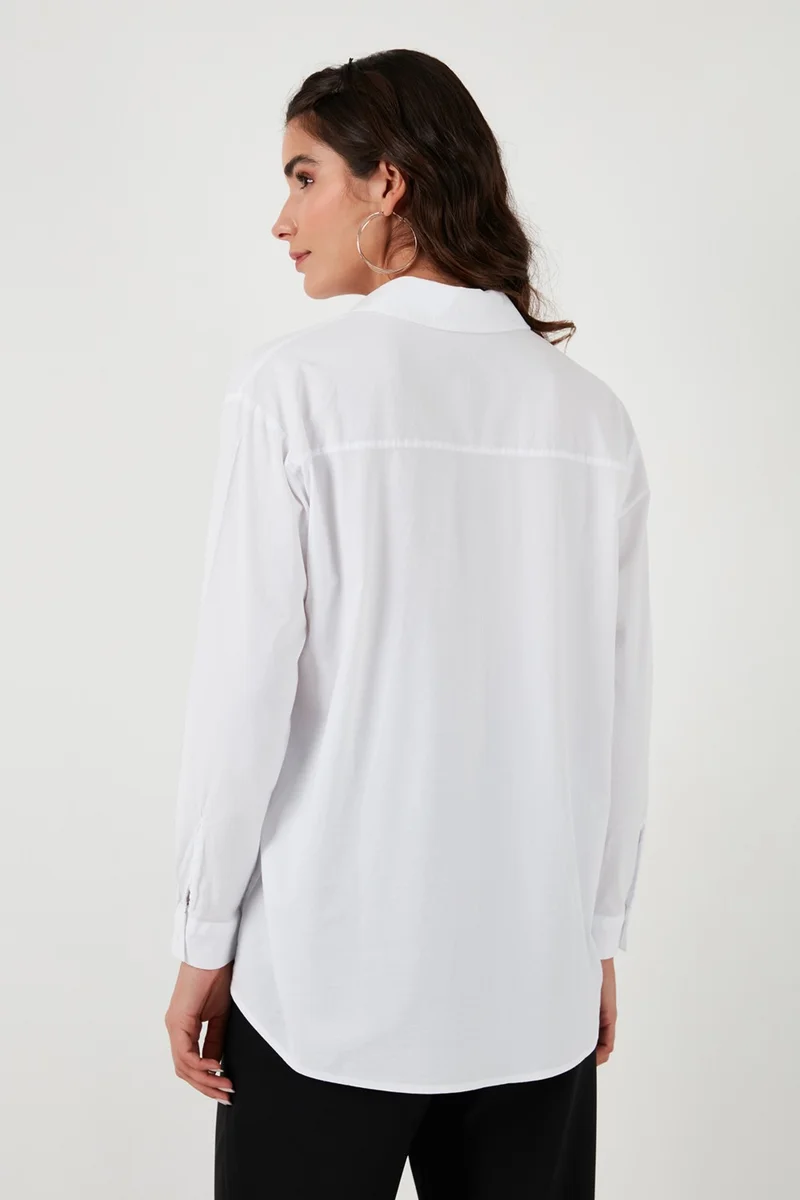 ليلا Heart Detailed 100% Cotton Regular Fit Shirt Women's Shirt 51443511