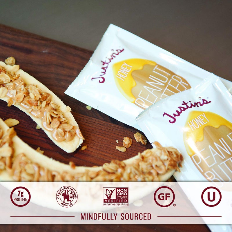 Justin's Honey Peanut Butter Squeeze Packs, Gluten-free, Non-GMO, Responsibly Sourced, Pack of 10 (1.15oz each) - Image 3