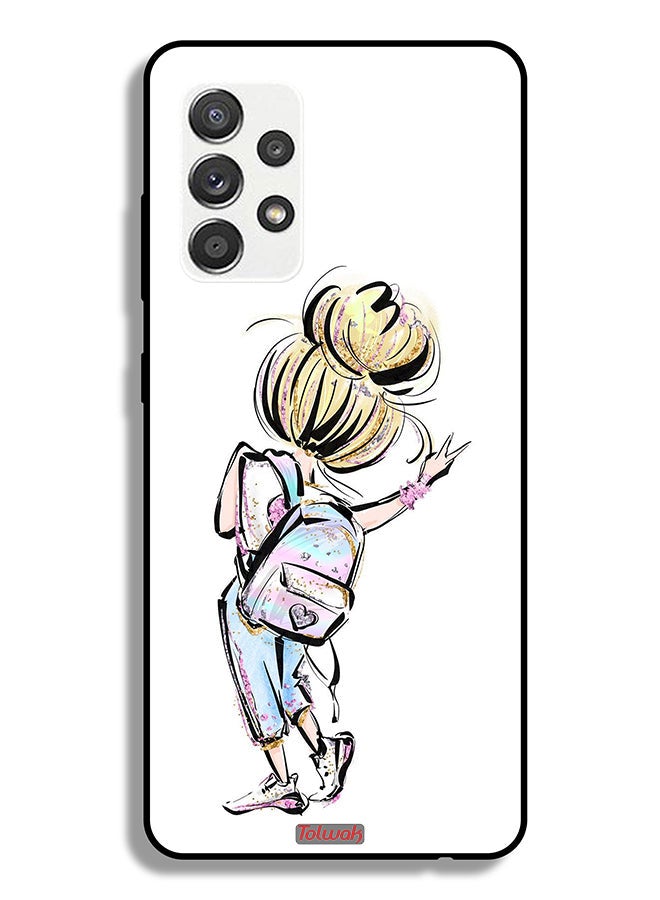 Tolwak Samsung Galaxy A32 5G Protective Case Cover Back To School Girl Art - Image 1