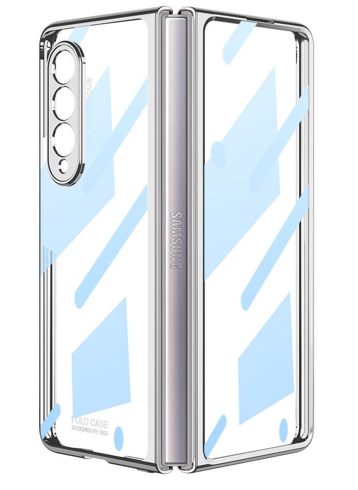 LEEKA Samsung Fold 3 Luxury Case Slim Flip Full Cover For Samsung Galaxy Z Fold 3 Case Anti-knock Plastic Matte Hard Clear Style Cover New Design 2023 For Samsung Galaxy Z Fold 3  - Image 2