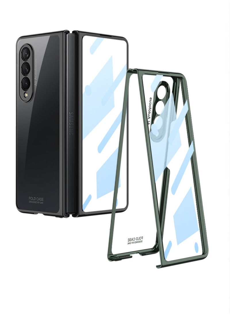 LEEKA Samsung Fold 3 Luxury Case Slim Flip Full Cover For Samsung Galaxy Z Fold 3 Case Anti-knock Plastic Matte Hard Clear Style Cover New Design 2023 For Samsung Galaxy Z Fold 3  - Image 5