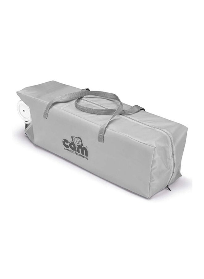 cam سرير السفر ليتينو ديلي بلس - رمادي - سرير سفر مدمج يمكن أخذه في أي مكان، من 0 إلى 36 شهرًا، 2 عجلات، حقيبة سفر، طي مدمج، جيب كبير، سرير أطفال، سرير رضيع - Image 3