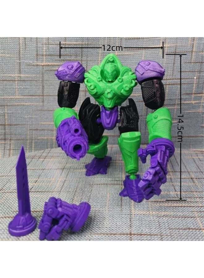 3D Printing Omega Robot Joint Doll Plastic Model Children Boys Movable Toy Ornaments Handset-Colour:Omega-purple Green Black - Image 5