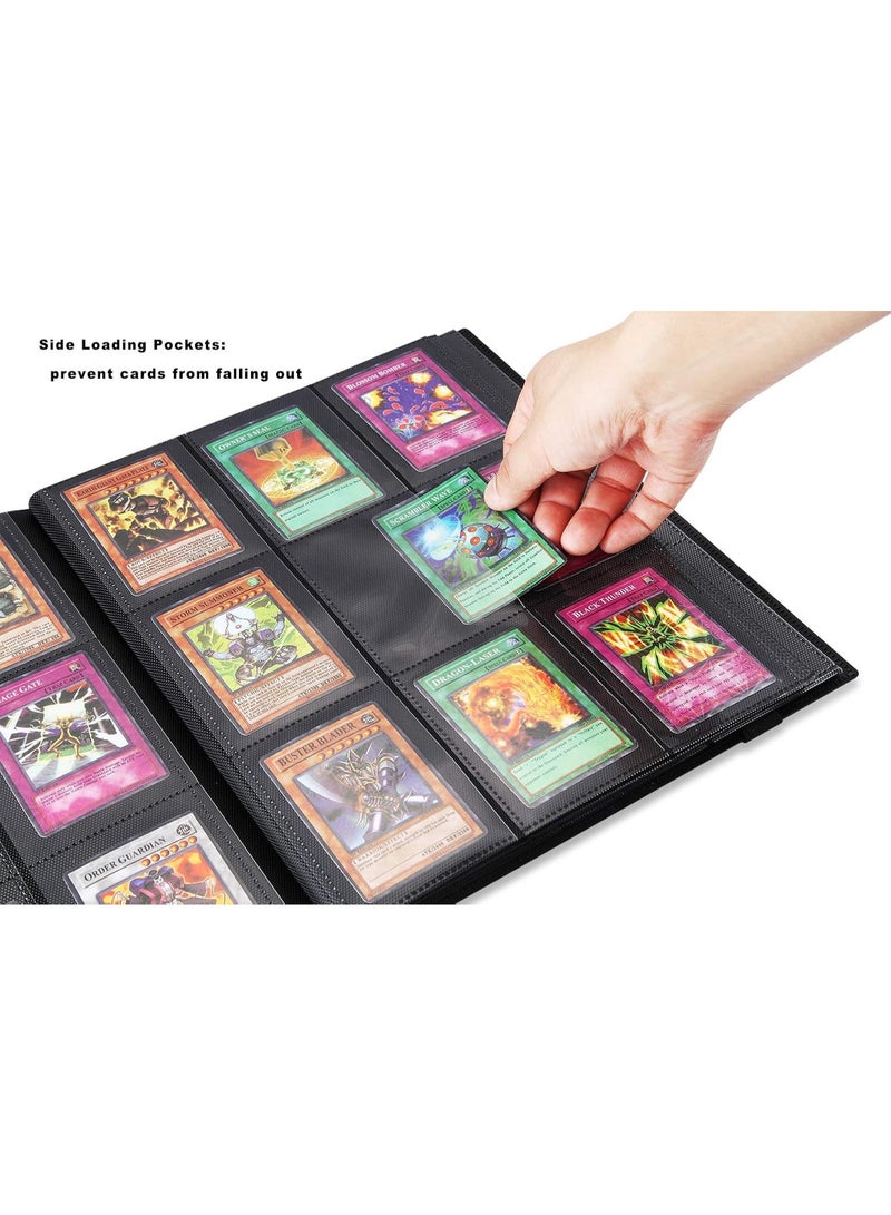 Trading Card Album Holder 360 Pockets, Side Loading PP Pockets Sleeves, Cards and Coupons Protector Storage Book (Blue) - Image 4