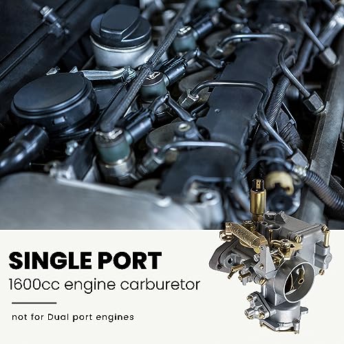Tuningsworld 30/31 PICT-3 Carburetor for VW Beetle Air Cooled Type 1 2 3 4 Bug Bus Gghia 1975-1982 Single Port 1500CC Manifold, 113129029A 027H117510E Automatic Choke Carb 30 Pict 1 Carburetor - Image 2