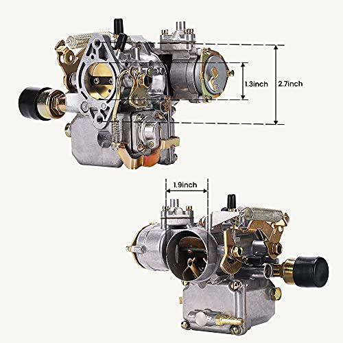 Tuningsworld 30/31 PICT-3 Carburetor for VW Beetle Air Cooled Type 1 2 3 4 Bug Bus Gghia 1975-1982 Single Port 1500CC Manifold, 113129029A 027H117510E Automatic Choke Carb 30 Pict 1 Carburetor - Image 5