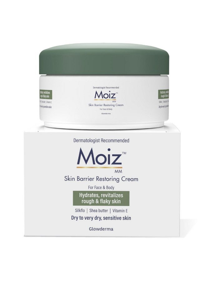 MOIZ Mm Skin Barrier Restoring Cream For Very Dry & Sensitive Skin Shea Butter & Vitamin E Dermatologically Tested - Image 1
