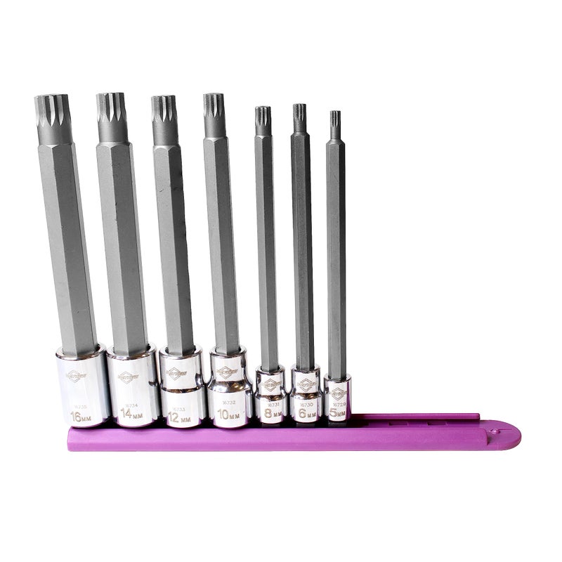 Mayhew Tools 16047 Triple Square Insert Socket Bit Set Chrome 7Piece LongLength - Image 2