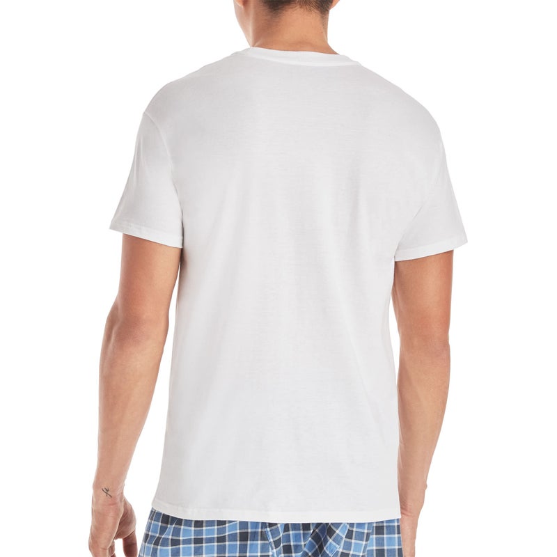 Hanes Mens Cotton, Moisture-wicking V-neck Tee Undershirts, Multiple Packs And Colors, White - 6 Pack, Medium US - Image 4