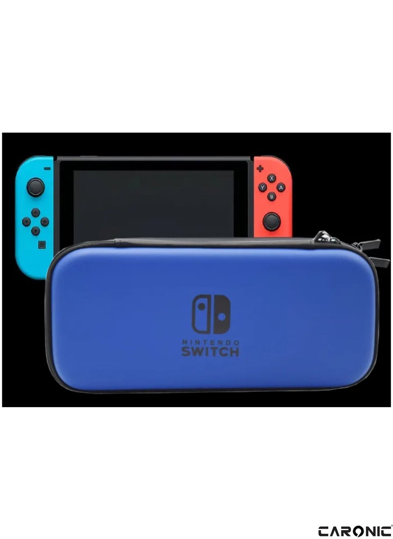 CARONIC Switch Carrying Case Compatible With Nintendo Switch And Oled High Capacity Travel Console And Accessories Blue  - Image 4