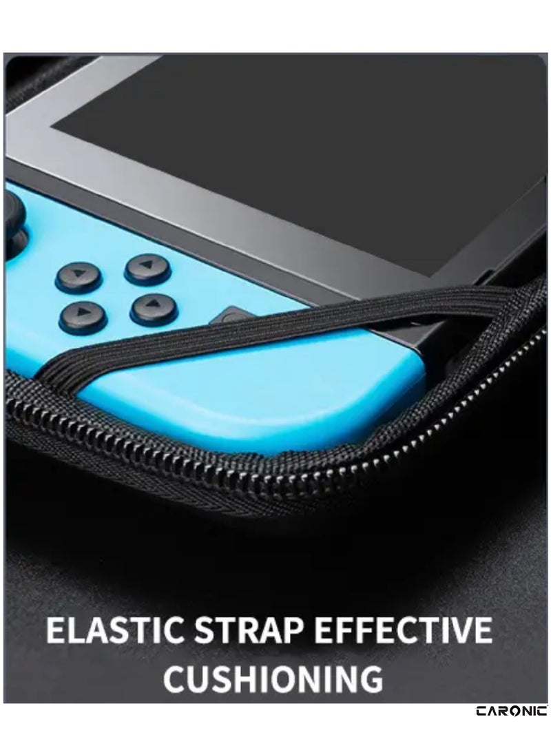 CARONIC - Switch Carrying Case Compatible With Nintendo Switch And Oled High Capacity Travel Console And Accessories Blue - Image 1