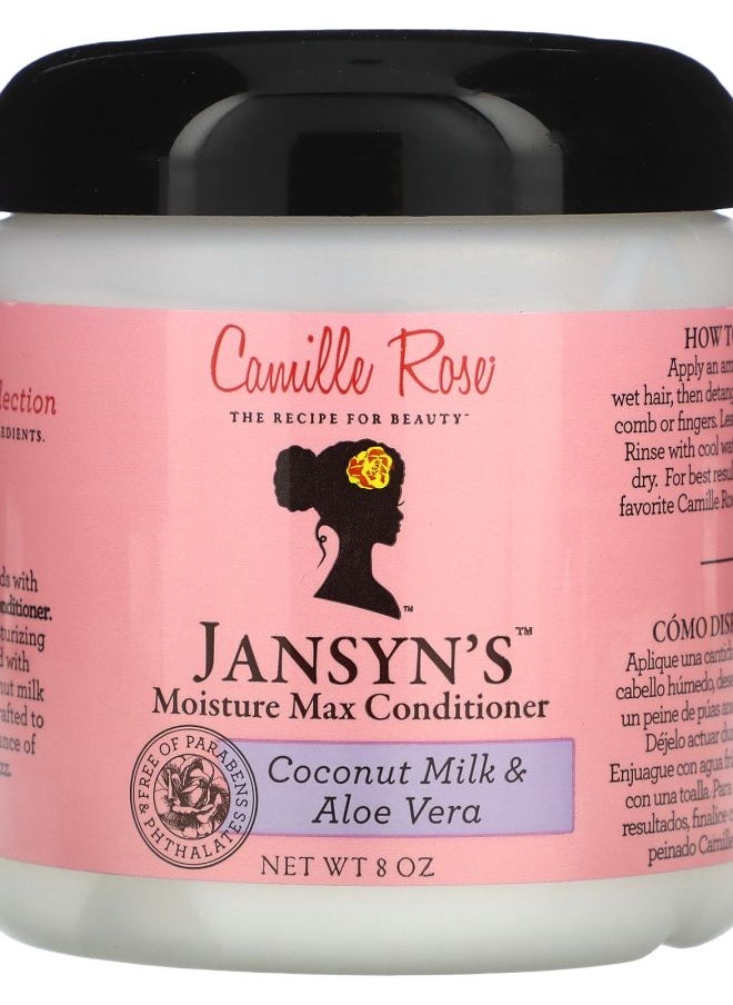 Camille Rose - Jansyn's Moisture Max Conditioner Coconut Milk & Aloe Vera 8 oz - Image 1