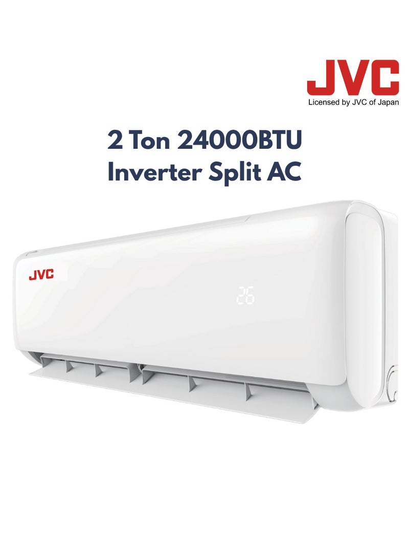 JVC JVC 2 Ton Inverter Split AC | 24000 BTU | T3 Rated | R32 Refrigerant | 4-Way Swing | Gold Fin Condenser | Consistent Cooling | Energy Efficient AC for Large Rooms | 5 Years Compressor Warranty -WG-NACI134W5S  - Image 1