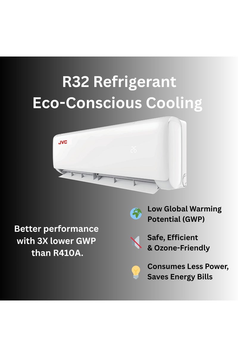 JVC JVC 2 Ton Inverter Split AC | 24000 BTU | T3 Rated | R32 Refrigerant | 4-Way Swing | Gold Fin Condenser | Consistent Cooling | Energy Efficient AC for Large Rooms | 5 Years Compressor Warranty -WG-NACI134W5S  - Image 3