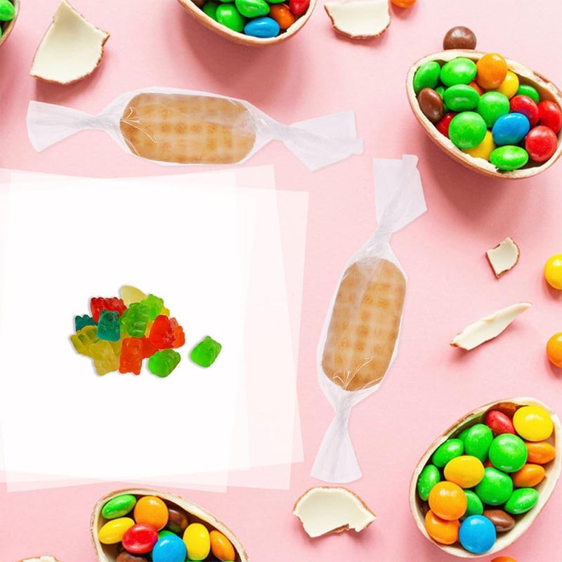 COSMEVIVI Waterproof Cellophane Sheets 100pcs 20x20cm 2.2thickness Candy Wrapping Film for Bouquets DIY Craft Supplies - Image 3