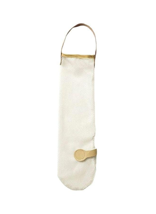 Generic Vegetable Onion Garlic Hanging Storage Bag Beige 40x11cm  - Image 1