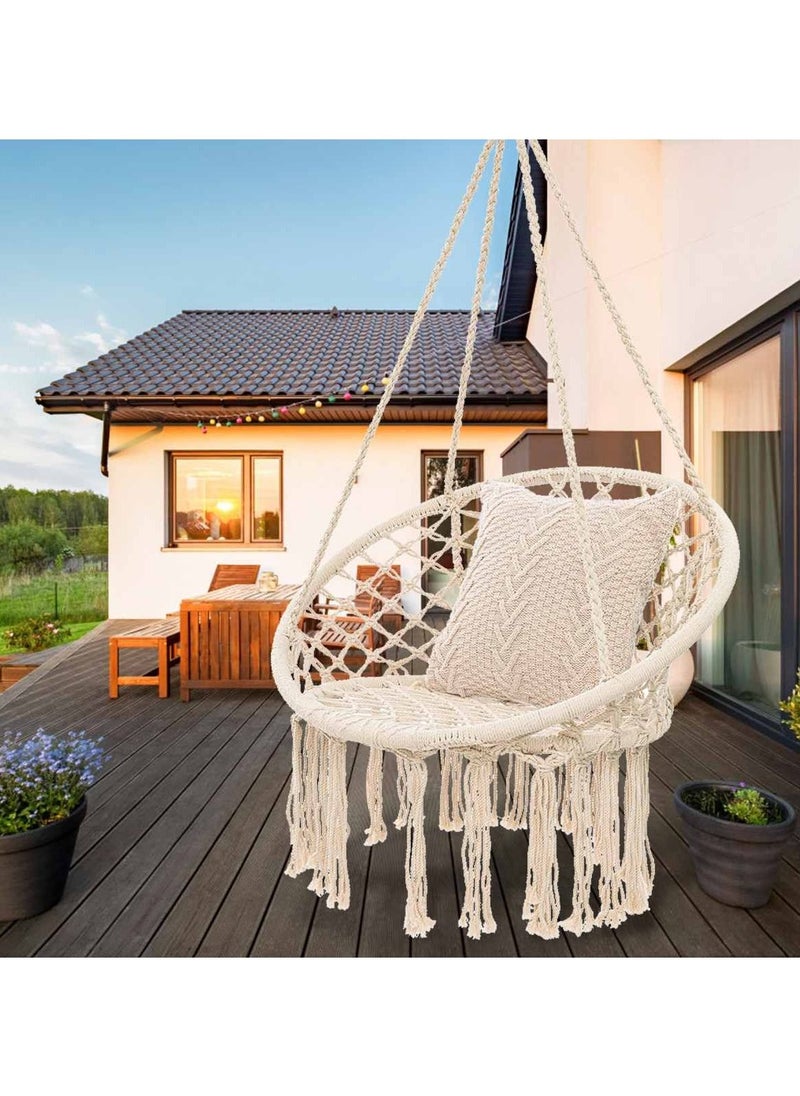 DubaiGallery Round Hammock Chair Swing Beige  - Image 4