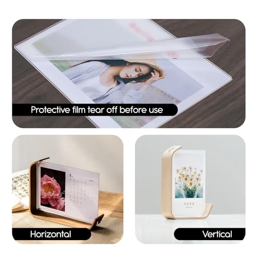 Ekhasa Nostrae by Ekhasa Wooden Photo Frame for Table | 4x6 Inch Acrylic Table Top Photo Frame with Stand | Double-Sided Picture Frame for Desk, Bedroom & Office Décor | Small Aesthetic Photo Frame for Gift - Image 4