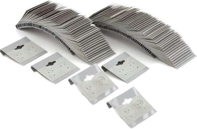100 Grey Hanging Earring Cards Jewelry Display 15
