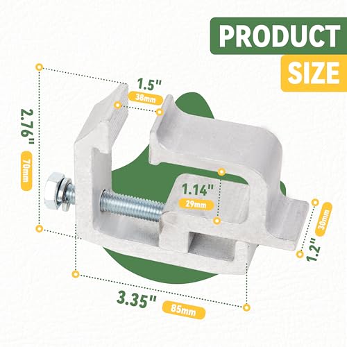 KUAFU Truck Cap Mounting Clamps Compatible with Chevrolet Chevy Ford Dodge Ram Sierra Dakota Ram 1500 2500 3500 F150 F250 for Mounting Caps Camper Shell Topper Canopy Heavy Duty Aluminum (4Pcs-Silver) - Image 3