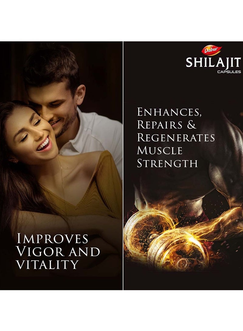 Dabur كبسولات شيلجيت من أجل الحيوية والصحة، عبوة من 30 كبسولة - Image 4