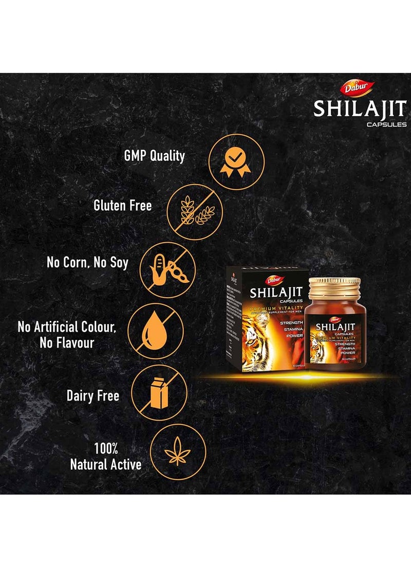 Dabur كبسولات شيلجيت من أجل الحيوية والصحة، عبوة من 30 كبسولة - Image 5