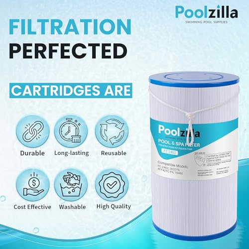 Poolzilla 2-Pack Spa Filter Replacement Cartridge, FC-2402 for Watkins 303279, PFF42TC-P4, 78460, SD-01322 (L x OD: 9 3/8” x 5 1/4”) - Image 5
