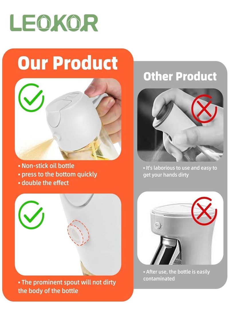 ليوكور رشاشات الزيت، موزع زيت زيتون 2 في 1، وبخاخ زيت - Image 5