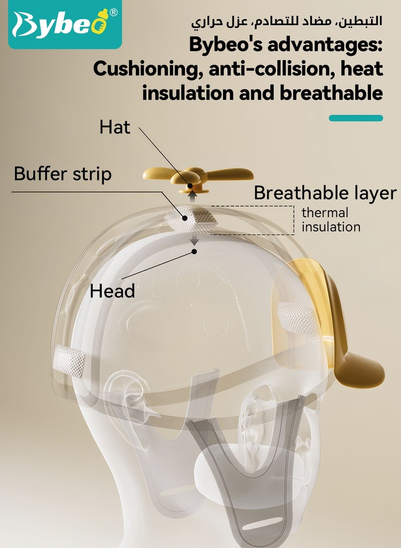 Bybeo Baby Head Protector, Baby Helmet, Infant Toddler Breathable Safety Protect Hat With 2 Knee Pads for Crawling and Walking, Aircraft Child Safety Helmet, 6 Months-3 Years - Image 5