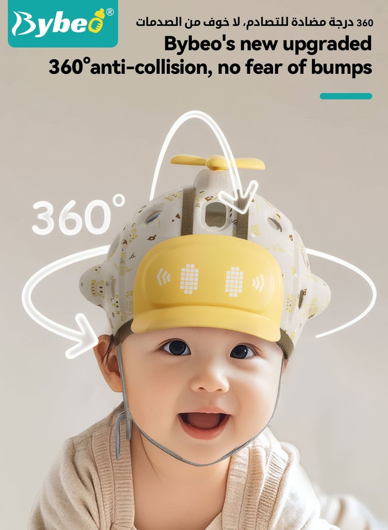 Bybeo Baby Head Protector, Baby Helmet, Infant Toddler Breathable Safety Protect Hat With 2 Knee Pads for Crawling and Walking, Aircraft Child Safety Helmet, 6 Months-3 Years - Image 4