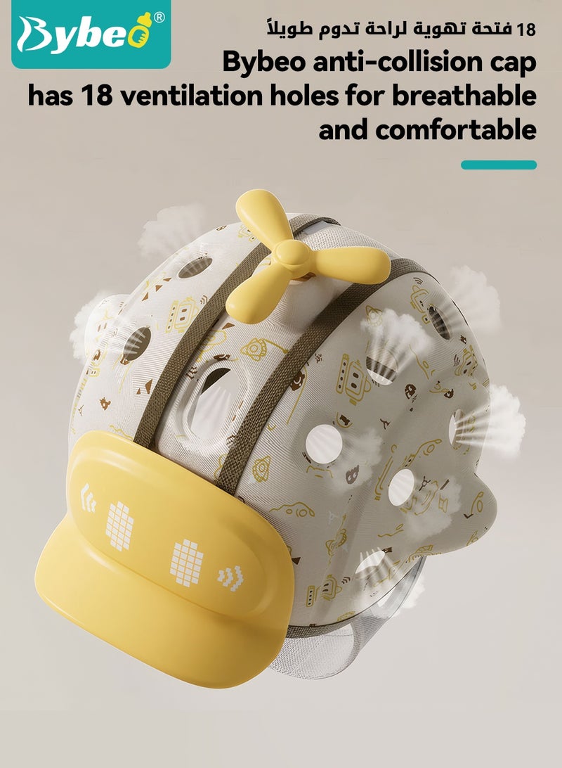Bybeo Baby Head Protector, Baby Helmet, Infant Toddler Breathable Safety Protect Hat With 2 Knee Pads for Crawling and Walking, Aircraft Child Safety Helmet, 6 Months-3 Years - Image 3