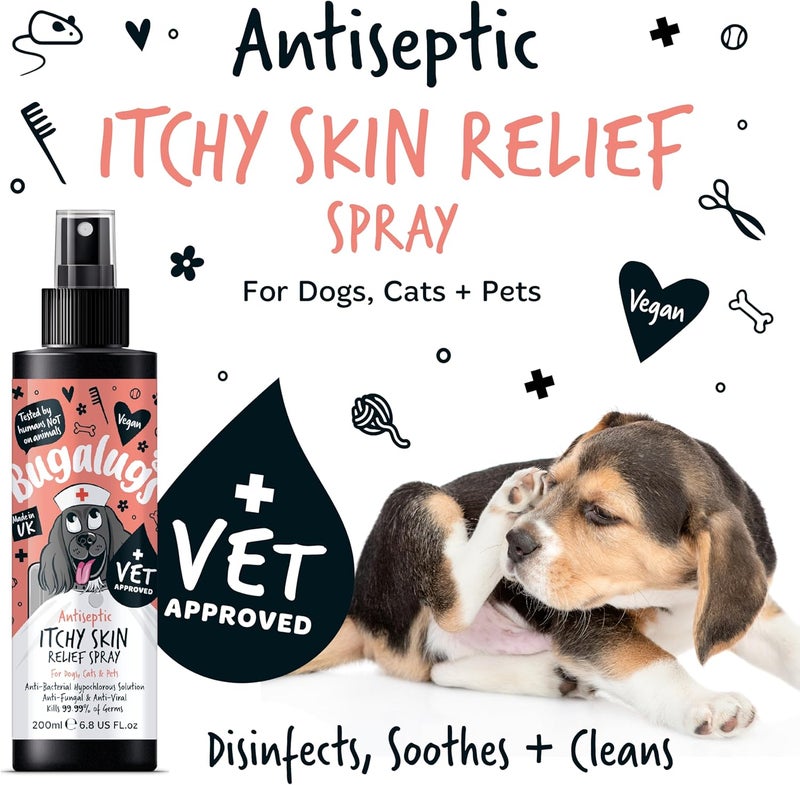 Bugalugs Antiseptic Itchy Skin Relief Spray For Pets - 200ML - Image 3