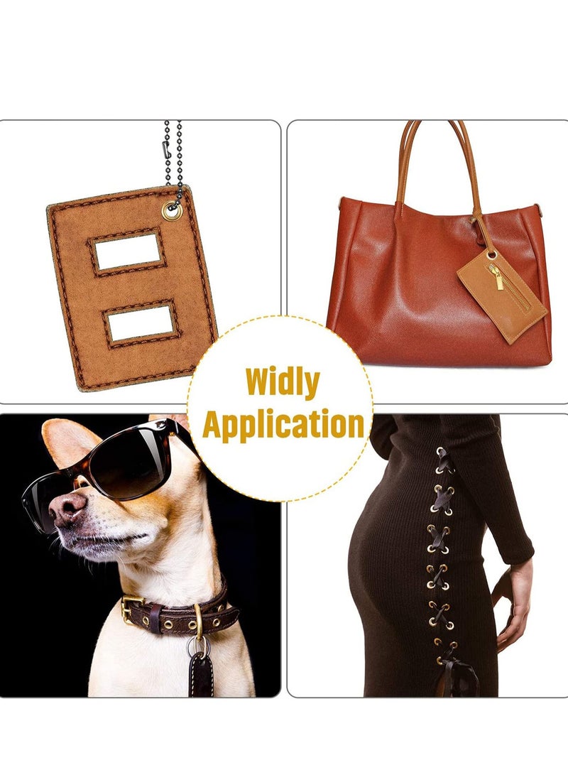 Grommet Tool Kit Setting and 100 Sets Eyelets Portable Hand Press for Leather Clothes Shoes Fabric Belts with Storage Box Gold, 1/2 Inch Inside Diameter - Image 3