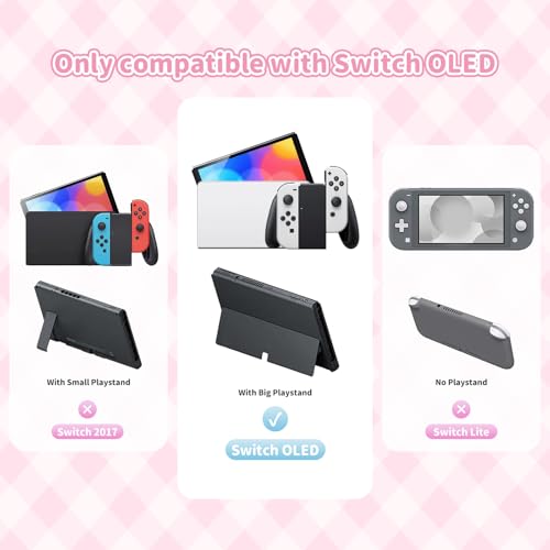 GeekShare Protective Case for Switch OLEDKawaii Plush Cover AntiScratch Switch Hard Case Protector Compatible with Switch OLED Mikko Sweet Thoughts - Image 3