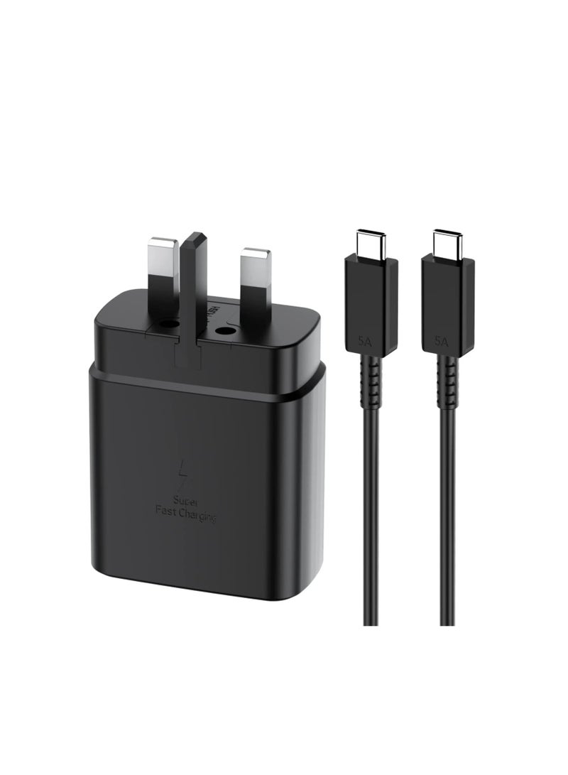 45W USB C Fast Charger Plug and Cable 1.2M PPS Type C Super-Fast Charging Plug and USB C Cable Compatible with Samsung Galaxy S25 Ultra/S24 Ultra/S24+/S23/S22/S24/S20/Note 20/Note 10/Tab S8/Tab S9/Z - Image 1