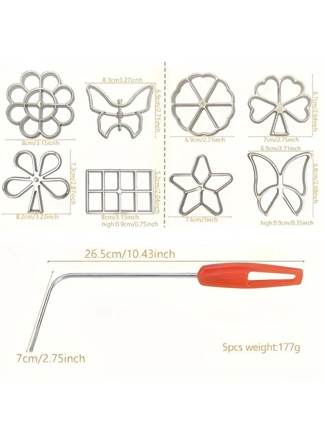 4Pcs Biscuit Mold Set Interchangeable Heads Butterfly Star Snowflake Leaf Baking Accessories - Image 2