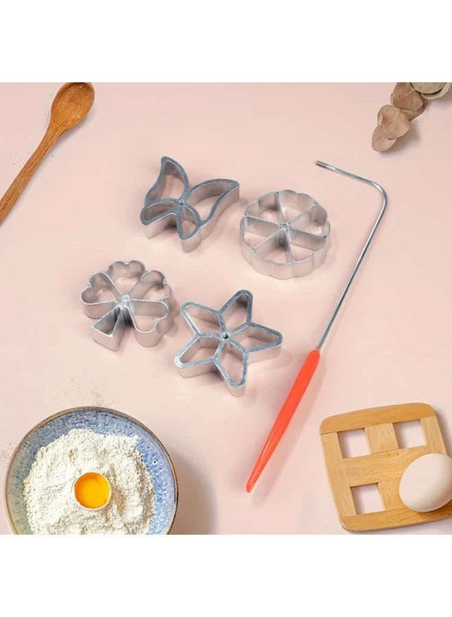 4Pcs Biscuit Mold Set Interchangeable Heads Butterfly Star Snowflake Leaf Baking Accessories - Image 4